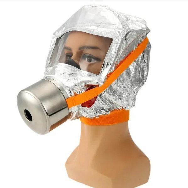 Маска противогаз из алюминиевой фольги, панорамный противогаз Fire mask защита головы от радиации 00014429 фото