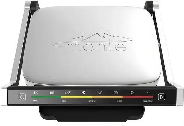 Прижимной гриль с антипригарным покрытием MONTE MT-3307 2000W Электрический контактный гриль 4 уровня прокаливания 00020936 фото