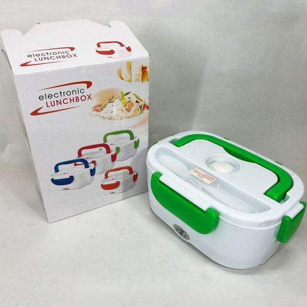 Ланч бокс электрический с подогревом Lunch Heater 220 V Pro, Термос для еды для детей. Цвет: зеленый 00018643 фото