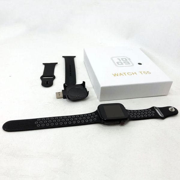 Умные смарт часы Smart Watch T55 с 2 ремешками, поддержка звонков, спортивные режимы, влагозащита ip 67 00022478 фото
