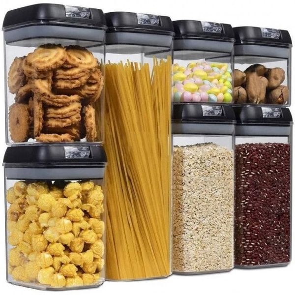 Набор контейнеров для еды FOOD Storage Container Set на защелках с уплотнителем из 7 предметов 00019079 фото