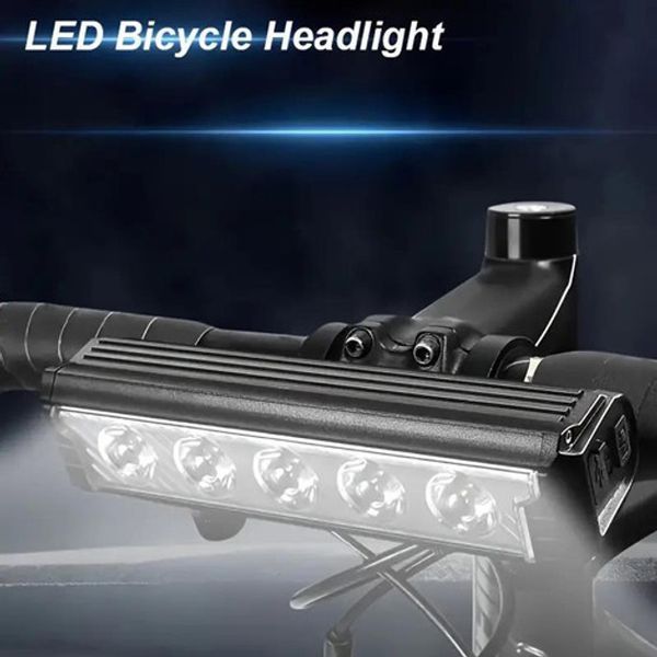 Велофара мощная FY-339B-5LED(white+yellow), Световые сигналы для велосипеда, Фара led для велосипеда 00017077 фото