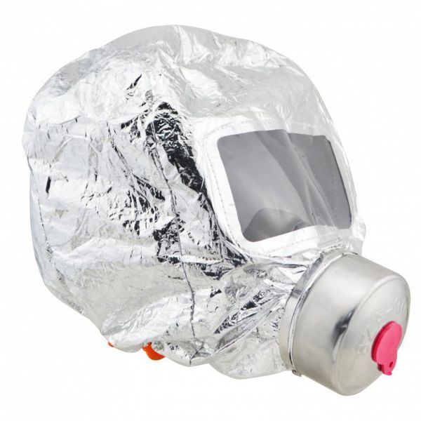 Маска противогаз из алюминиевой фольги, панорамный противогаз Fire mask защита головы от радиации 00014429 фото