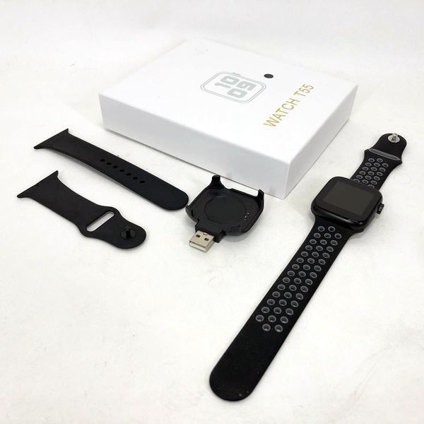 Умные смарт часы Smart Watch T55 с 2 ремешками, поддержка звонков, спортивные режимы, влагозащита ip 67 00022478 фото
