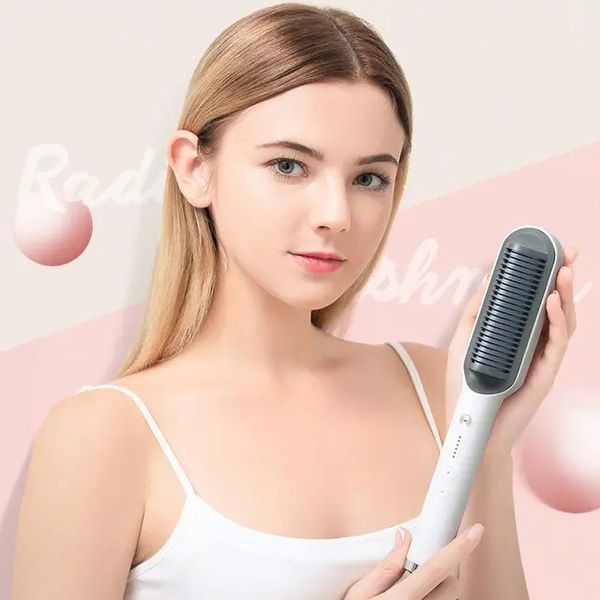 Електрична гребінець-випрямляч Hair Straightener HQT-909 щітка для укладання волосся 00021343 фото