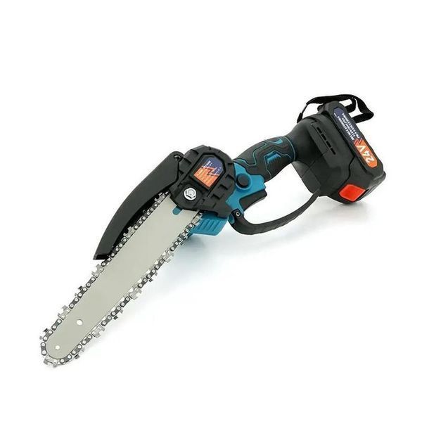 Акумуляторна ланцюгова міні пила 15 см у кейсі Krafftec (36V 4 Ач) + 2 акумулятори та індикатором заряду 00013528 фото
