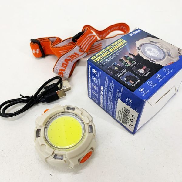 Ліхтар налобний CY-2026-B-COB+2LED(red)+2LED(blue) 00023225 фото