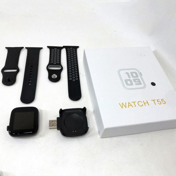 Умные смарт часы Smart Watch T55 с 2 ремешками, поддержка звонков, спортивные режимы, влагозащита ip 67 00022478 фото