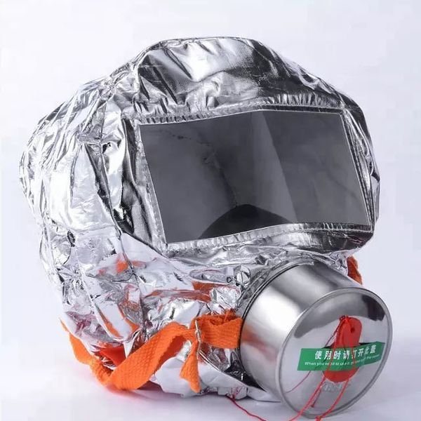 Маска противогаз из алюминиевой фольги, панорамный противогаз Fire mask защита головы от радиации 00014429 фото