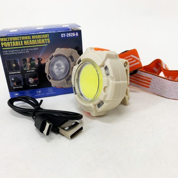 Ліхтар налобний CY-2026-B-COB+2LED(red)+2LED(blue) 00023225 фото