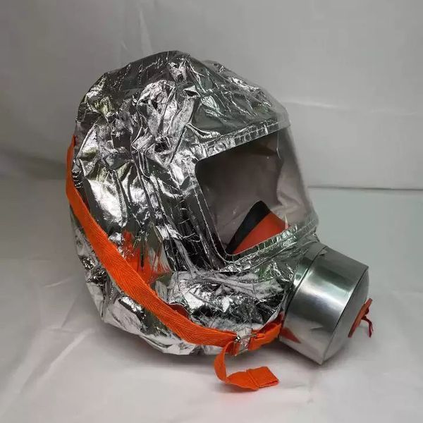 Маска противогаз из алюминиевой фольги, панорамный противогаз Fire mask защита головы от радиации 00014429 фото