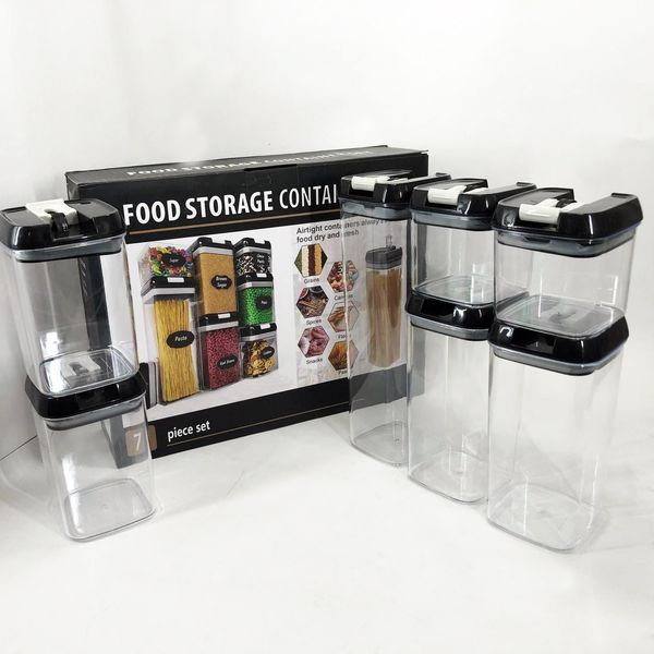 Набор контейнеров для еды FOOD Storage Container Set на защелках с уплотнителем из 7 предметов 00019079 фото