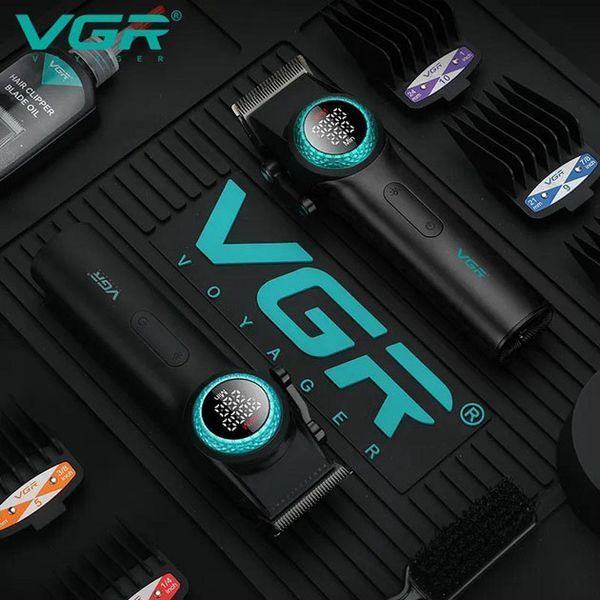 Профессиональная машинка для стрижки волос VGR V-001 с дисплеем 9000 об/мин и 10 насадками (1,5-24 мм) 00014481 фото