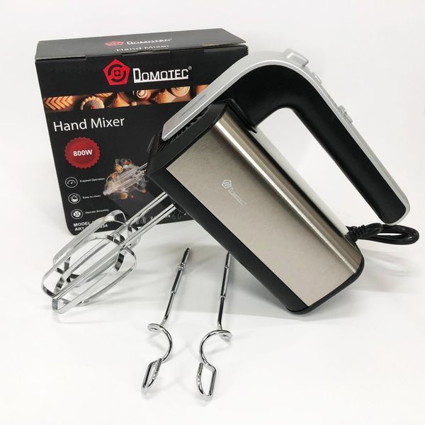 Міксер Domotec R.6664 5 швидкостей, режим Турбо, Міксер електричний 800 Вт 00019048 фото