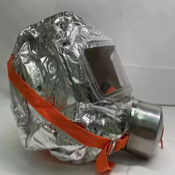 Маска противогаз из алюминиевой фольги, панорамный противогаз Fire mask защита головы от радиации 00014429 фото