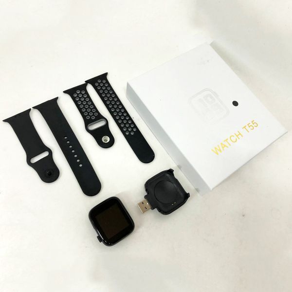 Умные смарт часы Smart Watch T55 с 2 ремешками, поддержка звонков, спортивные режимы, влагозащита ip 67 00022478 фото