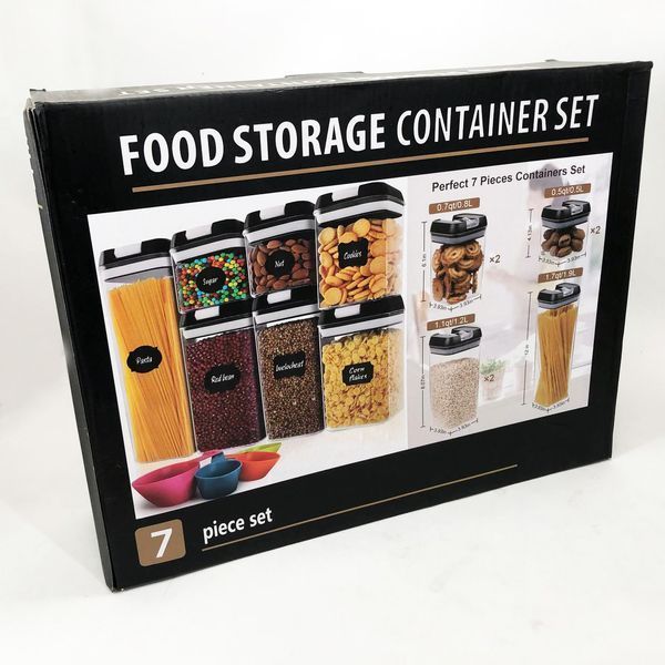 Набор контейнеров для еды FOOD Storage Container Set на защелках с уплотнителем из 7 предметов 00019079 фото