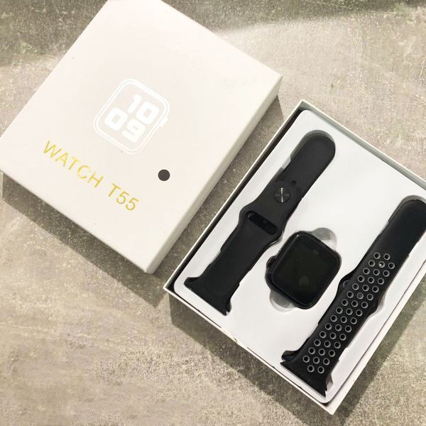 Умные смарт часы Smart Watch T55 с 2 ремешками, поддержка звонков, спортивные режимы, влагозащита ip 67 00022478 фото