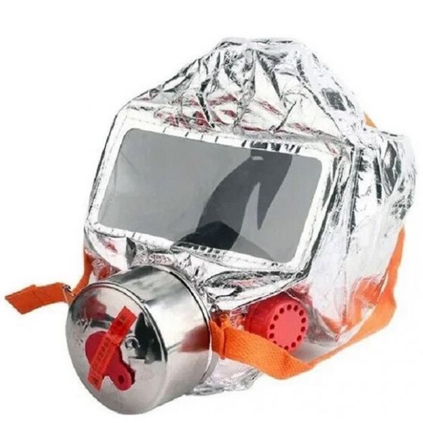 Маска противогаз из алюминиевой фольги, панорамный противогаз Fire mask защита головы от радиации 00014429 фото