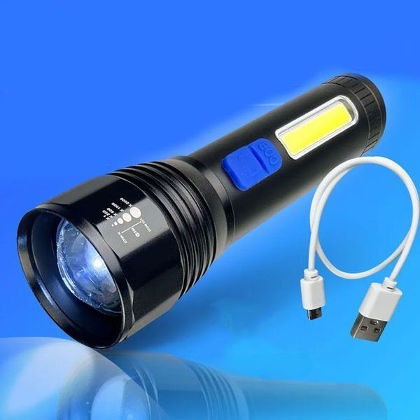 Ліхтар ручний акумуляторний CB-C11-P50-COB, Ліхтарик світлодіодний ручний акумуляторний портативний 00022942 фото
