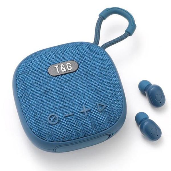 Колонка-Bluetooth із навушниками TG813. Колір: синій 00017753 фото