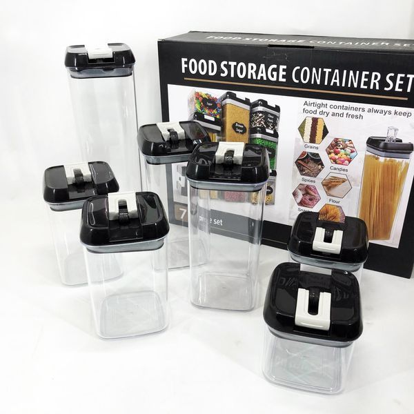 Набор контейнеров для еды FOOD Storage Container Set на защелках с уплотнителем из 7 предметов 00019079 фото