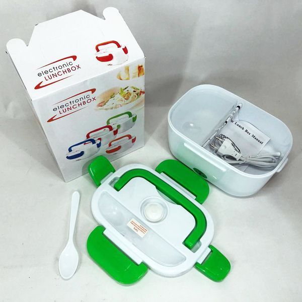 Ланч бокс электрический с подогревом Lunch Heater 220 V Pro, Термос для еды для детей. Цвет: зеленый 00018643 фото