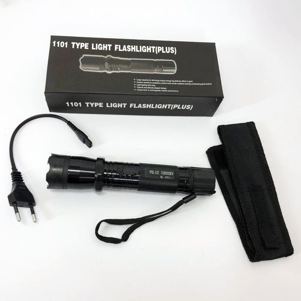 Світлодіодний светодиодный фонарь police bl-1101 зу 220в + чехол, фонарь ручной 00022842 фото