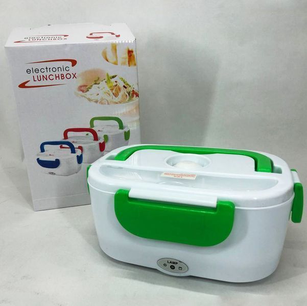 Ланч бокс электрический с подогревом Lunch Heater 220 V Pro, Термос для еды для детей. Цвет: зеленый 00018643 фото