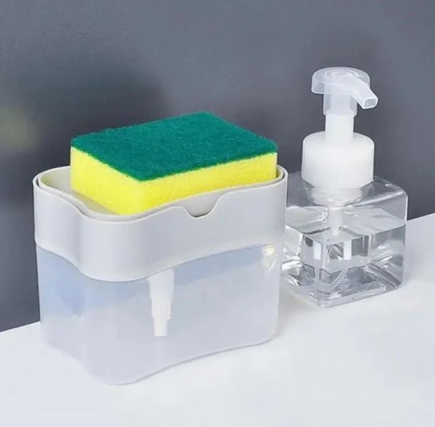 Диспенсер для миючого засобу натискний Soap Pump Sponge Caddy 00019334 фото