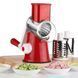 Овощерезка мультислайсер Tabletop Drum Grater Kitchen Master Терка для овощей и фруктов 3 насадки. Цвет: красный 00020135 фото 8
