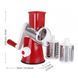 Овощерезка мультислайсер Tabletop Drum Grater Kitchen Master Терка для овощей и фруктов 3 насадки. Цвет: красный 00020135 фото 14