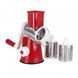 Овощерезка мультислайсер Tabletop Drum Grater Kitchen Master Терка для овощей и фруктов 3 насадки. Цвет: красный 00020135 фото 10