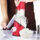 Овощерезка мультислайсер Tabletop Drum Grater Kitchen Master Терка для овощей и фруктов 3 насадки. Цвет: красный 00020135 фото 19