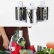 Овощерезка мультислайсер Tabletop Drum Grater Kitchen Master Терка для овощей и фруктов 3 насадки. Цвет: красный 00020135 фото 5