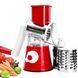 Овощерезка мультислайсер Tabletop Drum Grater Kitchen Master Терка для овощей и фруктов 3 насадки. Цвет: красный 00020135 фото 13