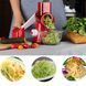 Овощерезка мультислайсер Tabletop Drum Grater Kitchen Master Терка для овощей и фруктов 3 насадки. Цвет: красный 00020135 фото 18