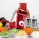 Овощерезка мультислайсер Tabletop Drum Grater Kitchen Master Терка для овощей и фруктов 3 насадки. Цвет: красный 00020135 фото 17