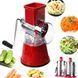 Овощерезка мультислайсер Tabletop Drum Grater Kitchen Master Терка для овощей и фруктов 3 насадки. Цвет: красный 00020135 фото 1