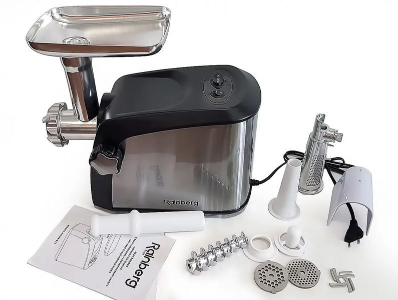 Мясорубка Rainberg RB-673 3800W электрическая с реверсом + соковыжималка 00020696 фото