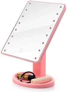 Розовый Зеркало с LED подсветкой для макияжа Magic MakeUp Mirror 00014755 фото