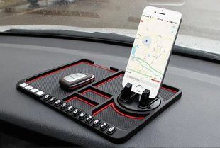 Силиконовый противоскользящий коврик в автомобиль на панель MOBILE 00017104 фото