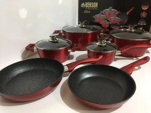 Набор кастрюль BN-335 1,8л 2.8л 5,1л 6.5л и 2 сковороды 24см 28см 00019218 фото