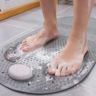 Нековзний килимок з шліфувальним каменем для ванної кімнати Bathroom mat 00024577 фото