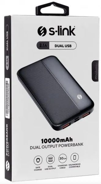 Повербанк Power Bank S-Link IP-G10N 10000 mAh чорний 00017884 фото