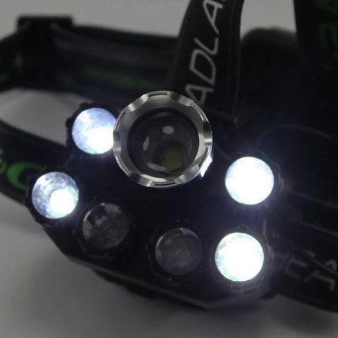 Яркий светодиодный налобный фонарь Bailong Police BL-T78 5 led белый, налобный фонарик с usb зарядкой 00022908 фото