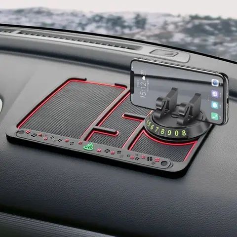 Силиконовый противоскользящий коврик в автомобиль на панель MOBILE 00017104 фото