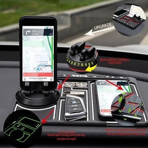 Силиконовый противоскользящий коврик в автомобиль на панель MOBILE 00017104 фото