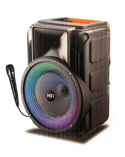 Колонка музична Портативна Bluetooth колонка зі світломузикою RX-8135W з LED-підсвічуваннямBluetooth RX-8135W 00018021 фото