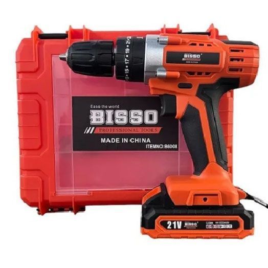 Шуруповерт аккумуляторный в чемодане BISSO B6008 21V 00013034 фото